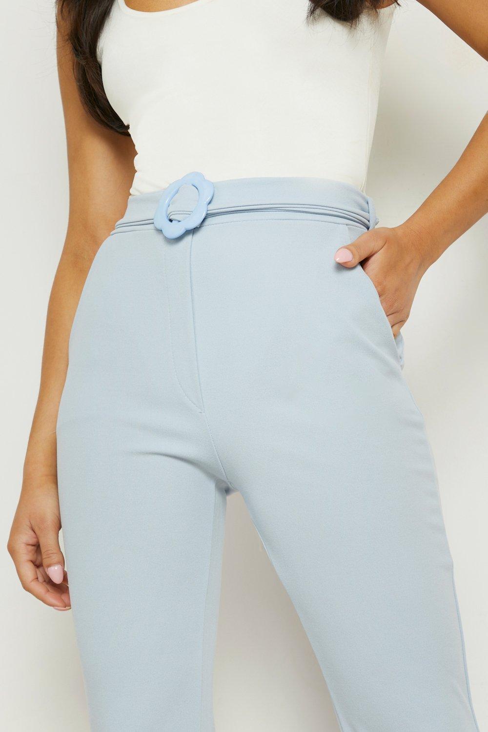 Boohoo hot sale belted trousers